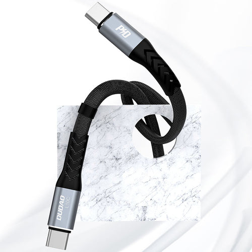 Dudao L10C Καλώδιο USB-C σε USB-C PD 100W 5A 0.23m - Μαύρο