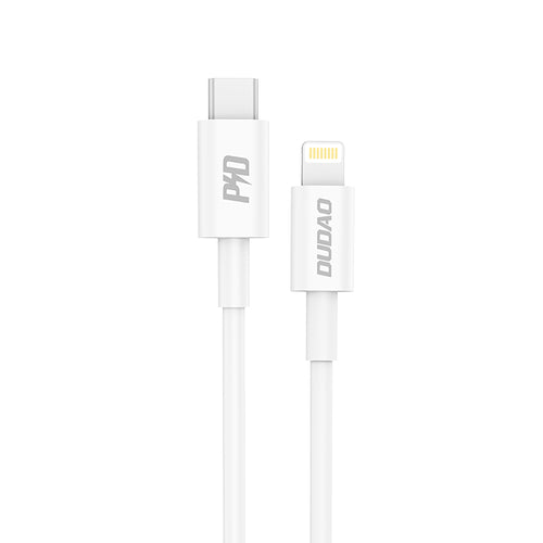 Dudao L6X Καλώδιο USB-C σε Lightning PD 20W 1m - Λευκό