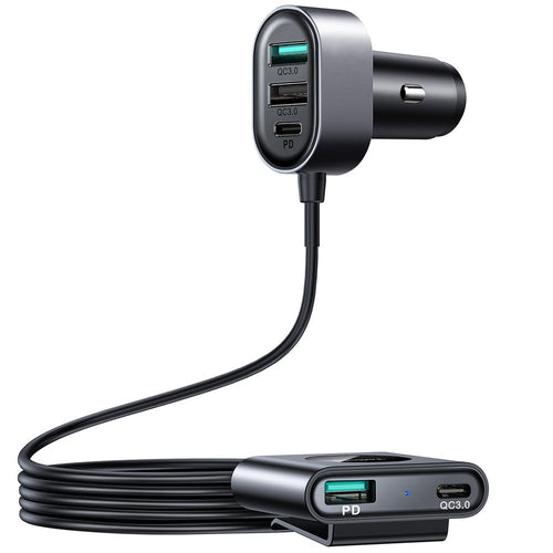 Φορτιστής Αυτοκινήτου Joyroom JR-CL05 2xPD + 2xQC3.0 72W με Καλώδιο 1.5m Μαύρος