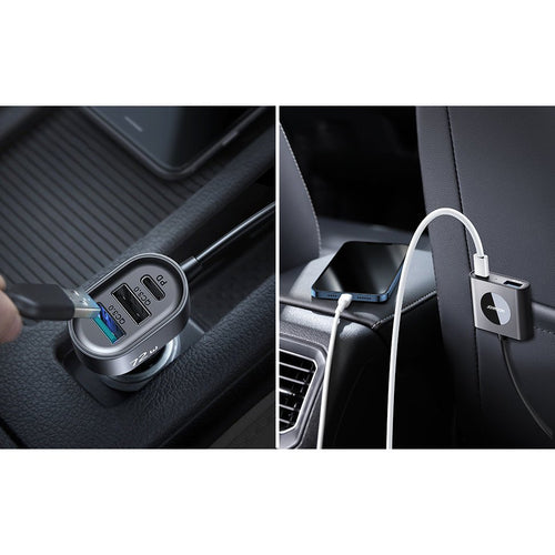 Φορτιστής Αυτοκινήτου Joyroom JR-CL05 2xPD + 2xQC3.0 72W με Καλώδιο 1.5m Μαύρος