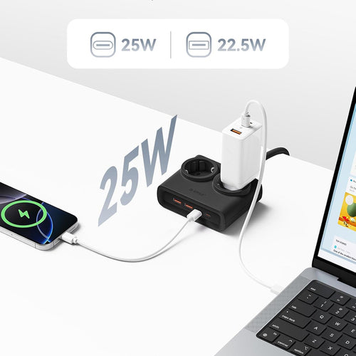 Orico PDC25 25W Πολύπριζο 6 θέσεων με 2x AC, 2x USB-A, 2x USB-C και GaN