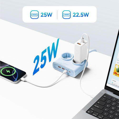 Orico PDC25 25W Πολύπριζο 6 θέσεων με 2x AC, 2x USB-A, 2x USB-C και GaN