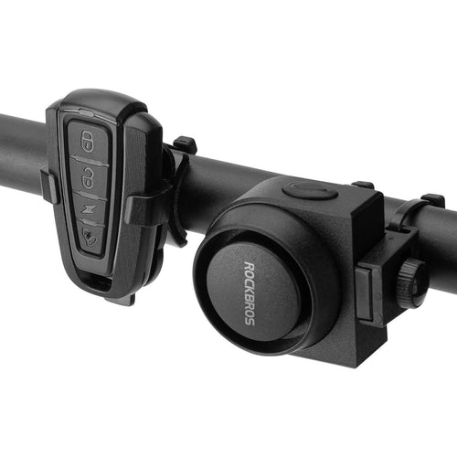 Κουδούνι Ποδηλάτου Rockbros A2 με Συναγερμό 115 dB και Τηλεχειριστήριο USB-C Μαύρο