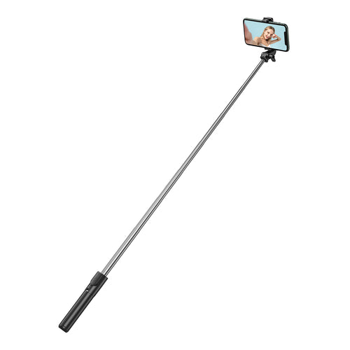 Selfie Stick Wozinsky WHS1Y Τηλεσκοπικό Tripod 100cm με Θήκη Τηλεφώνου και Bluetooth Τηλεχειριστήριο Μαύρο