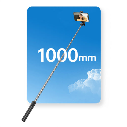 Selfie Stick Wozinsky WHS1Y Τηλεσκοπικό Tripod 100cm με Θήκη Τηλεφώνου και Bluetooth Τηλεχειριστήριο Μαύρο