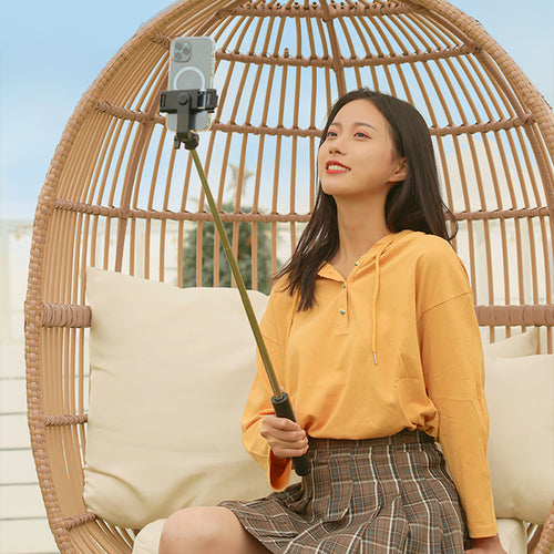 Selfie Stick Wozinsky WHS1Y Τηλεσκοπικό Tripod 100cm με Θήκη Τηλεφώνου και Bluetooth Τηλεχειριστήριο Μαύρο