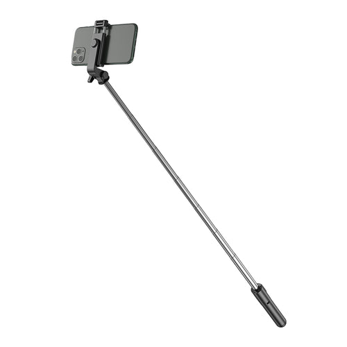 Selfie Stick Wozinsky WHS1Y Τηλεσκοπικό Tripod 100cm με Θήκη Τηλεφώνου και Bluetooth Τηλεχειριστήριο Μαύρο