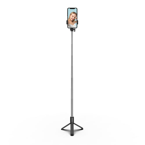 Selfie Stick Wozinsky WHS1Y Τηλεσκοπικό Tripod 100cm με Θήκη Τηλεφώνου και Bluetooth Τηλεχειριστήριο Μαύρο