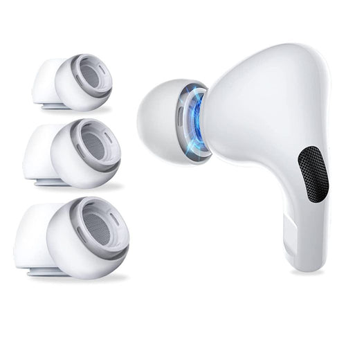 Tech-Protect Σιλικονούχα Ακουστικών για AirPods Pro 1 / 2 Σετ S/M/L - Λευκά (3 τμχ.)