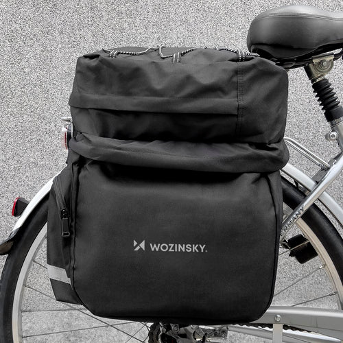 Τσάντα Ποδηλάτου Wozinsky 60L με Rain Cover Μαύρη WBB13BK | www.lightgear.gr