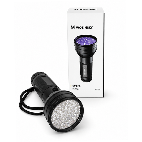 Φακός Χειρός UV Wozinsky WLT-51L με 51 LED IP65 για Εντοπισμό Ιχνών - Μαύρος