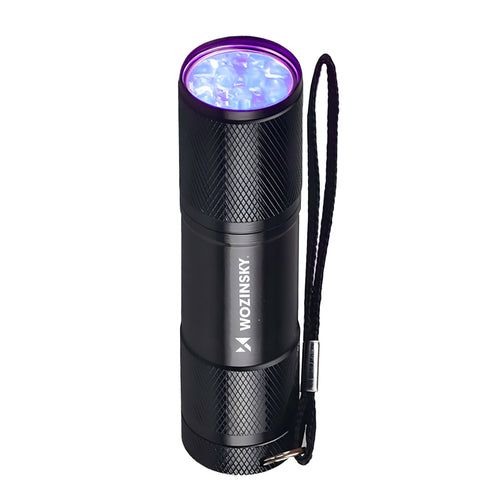 Φακός Χειρός UV Wozinsky WLD-9L με 9 LED IP65 για Εντοπισμό Ιχνών - Μαύρος