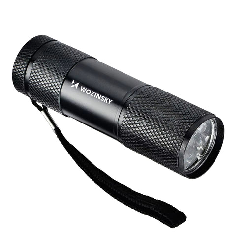 Φακός Χειρός UV Wozinsky WLD-9L με 9 LED IP65 για Εντοπισμό Ιχνών - Μαύρος