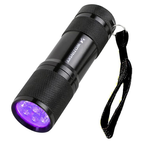 Φακός Χειρός UV Wozinsky WLD-9L με 9 LED IP65 για Εντοπισμό Ιχνών - Μαύρος