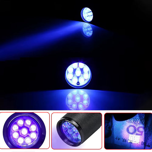 Φακός Χειρός UV Wozinsky WLD-9L με 9 LED IP65 για Εντοπισμό Ιχνών - Μαύρος