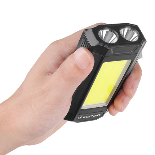 Φακός Εργασίας Wozinsky WLR-15W 15W 1500lm CREE LEDs IPX6 με Λειτουργία Power Bank Γκρι 103x55x38mm