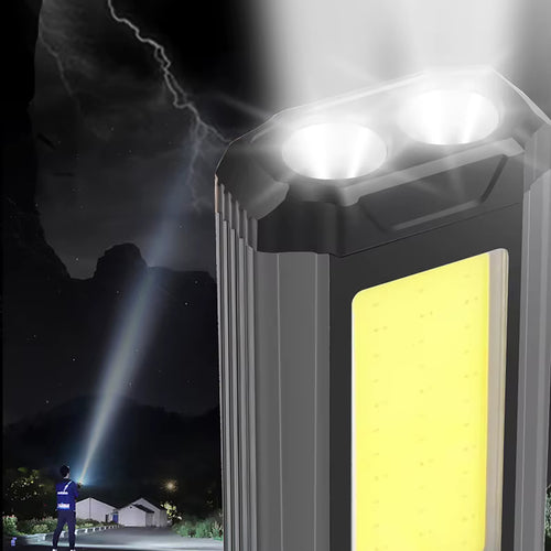 Φακός Εργασίας Wozinsky WLR-15W 15W 1500lm CREE LEDs IPX6 με Λειτουργία Power Bank Γκρι 103x55x38mm
