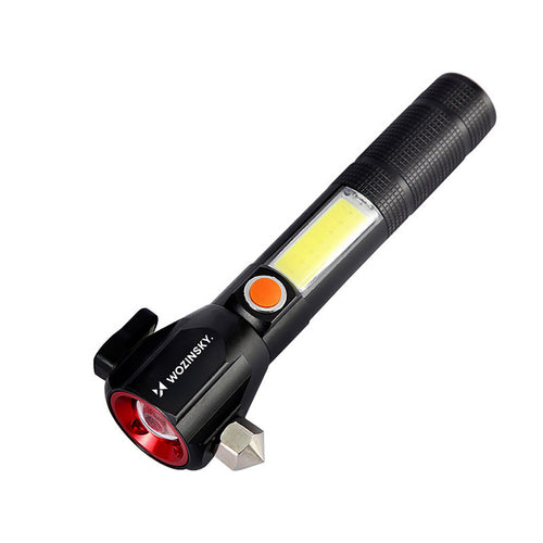 Φακός Χειρός Wozinsky WLR-31 500 lm με Θραύστη Τζαμιών και Κόφτη Ζώνης Ασφαλείας - Μαύρος