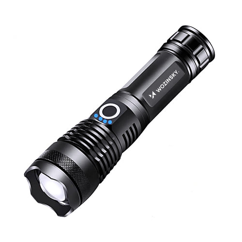 Φακός Χειρός Wozinsky WLT-15W CREE 15 W 1500 lm IP65 με Ρυθμιζόμενη Δέσμη - Μαύρος