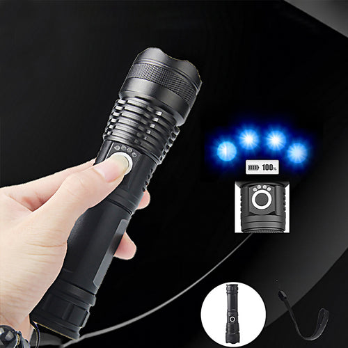 Φακός Χειρός Wozinsky WLT-15W CREE 15 W 1500 lm IP65 με Ρυθμιζόμενη Δέσμη - Μαύρος