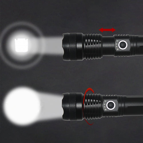 Φακός Χειρός Wozinsky WLT-15W CREE 15 W 1500 lm IP65 με Ρυθμιζόμενη Δέσμη - Μαύρος