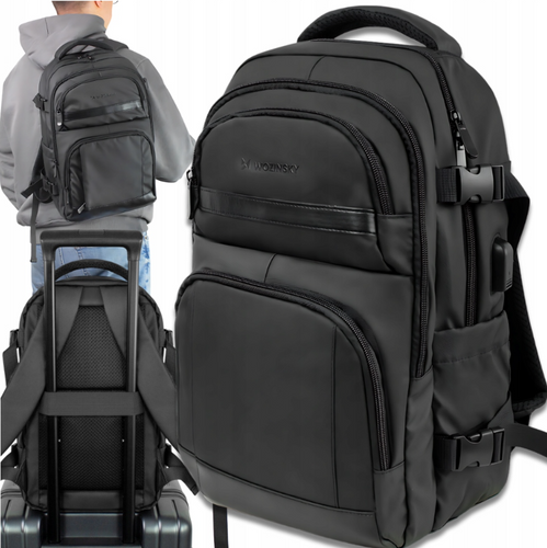 Wozinsky WPW-20L Σακίδιο Ταξιδιού με Θήκη Laptop 15" 40x20x25cm - Μαύρο
