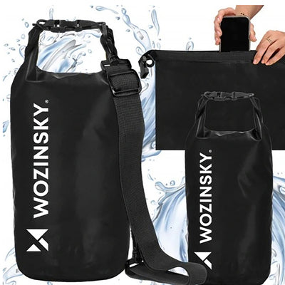 Wozinsky WWK-20 Αδιάβροχη Τσάντα για SUP Kayak 20L - Μαύρη
