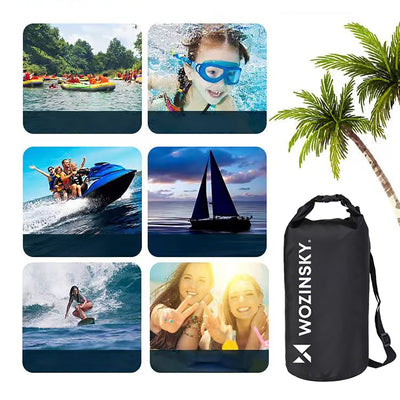 Wozinsky WWK-20 Αδιάβροχη Τσάντα για SUP Kayak 20L - Μαύρη