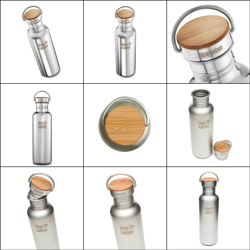 Το όμορφο ανοξείδωτο παγούρι Klean Kanteen Reflect με καπάκι από bamboo | www.lightgear.gr